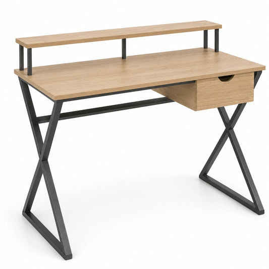 bureau-avec-tiroir-et-pieds-croises-design-industriel-hayipi4345ib